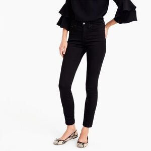 J. Crew 9” High-Rise Toothpick Jean in New Black
